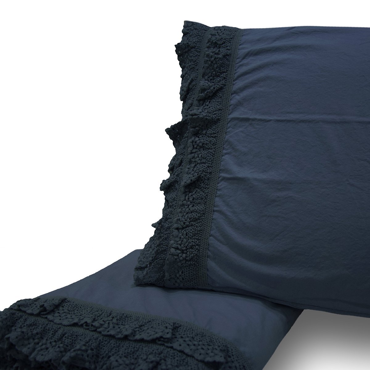 Completo Lenzuola 100% Puro Cotone - Taba Lenzuola Creole Home Singolo Blu
