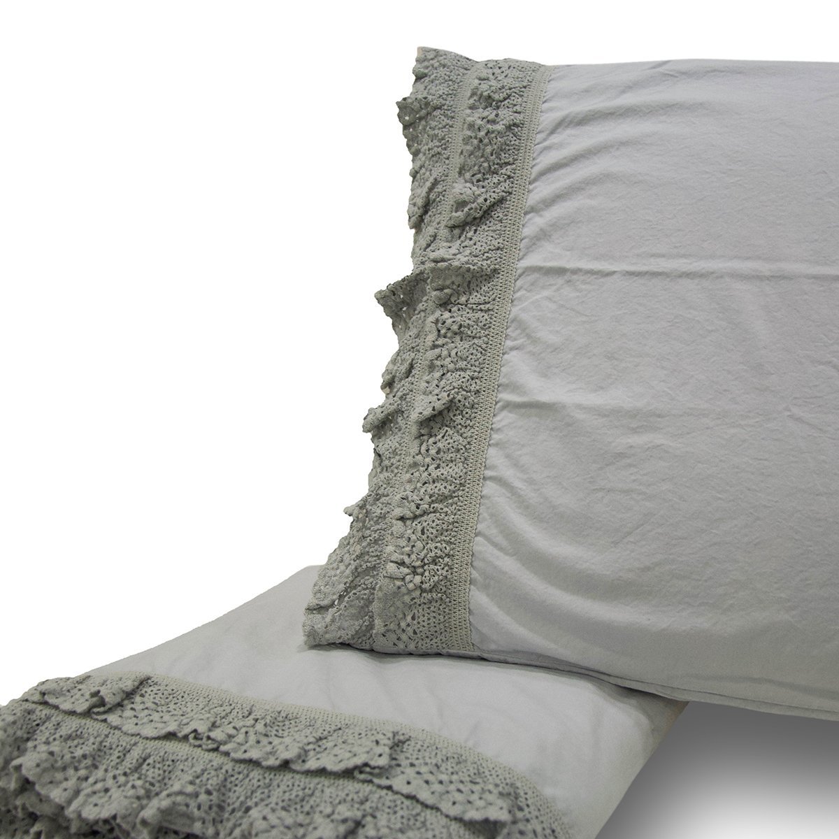 Completo Lenzuola 100% Puro Cotone - Taba Lenzuola Creole Home Singolo Grigio