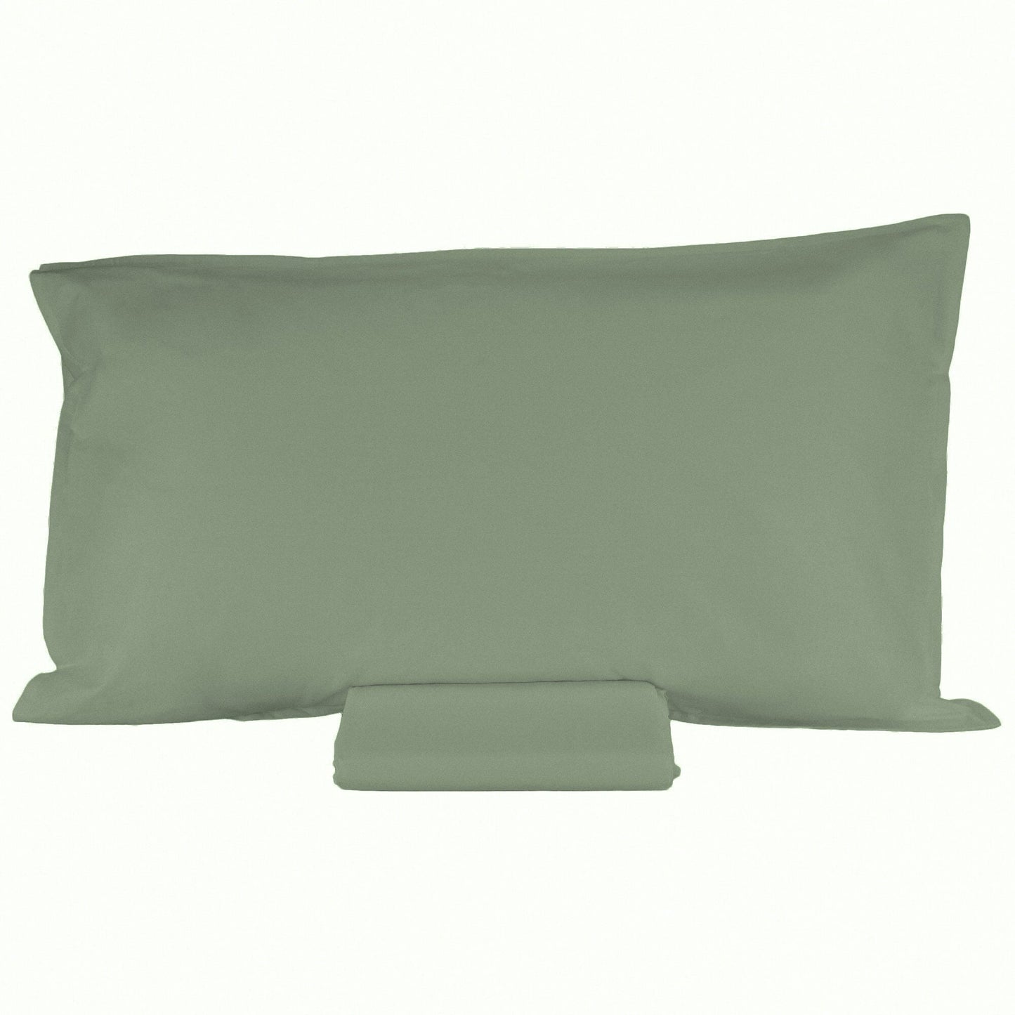 Completo Lenzuola in Flanella di Cotone Tinta Unita - Olga Lenzuola Flanella Fazzini Matrimoniale Verde
