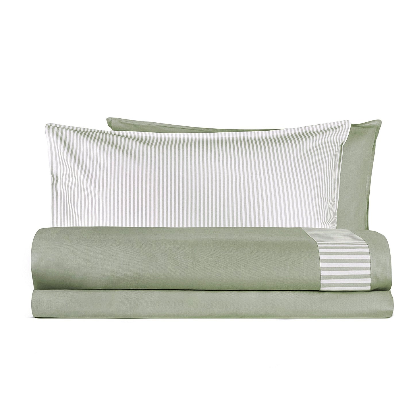 Completo Lenzuola In puro Cotone stampato Lenzuola BiancoPerla Singolo Salvia