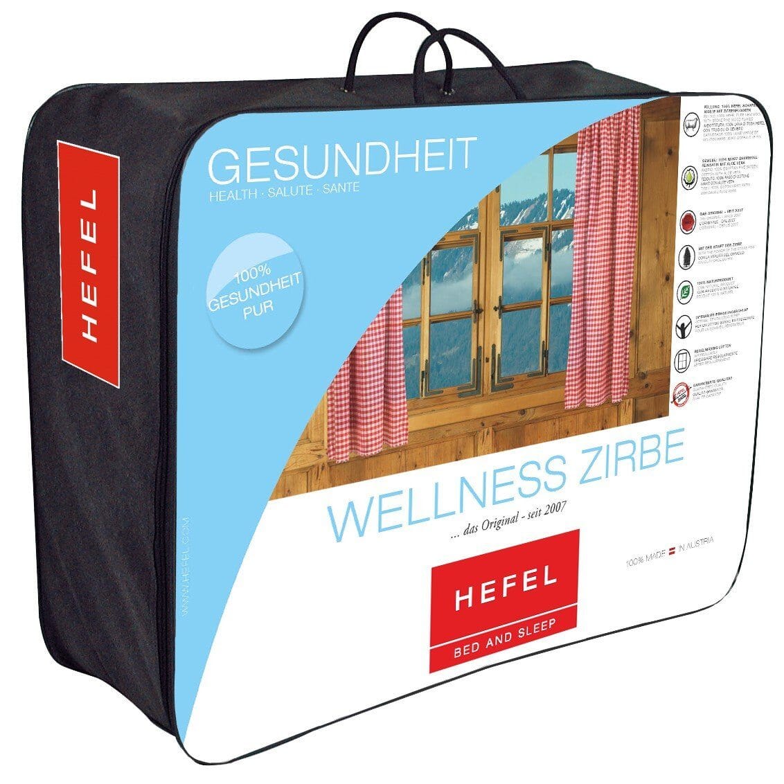 Piumino in Pura lana merino con fiocchi di cirmolo - Peso Invernale - Wellness Zirbe Piumino Hefel Hefel