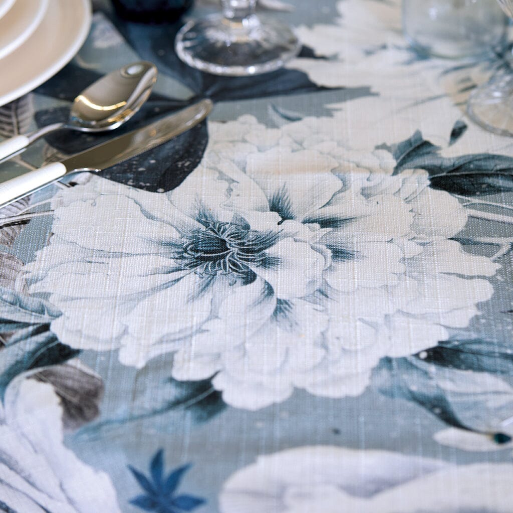 Tovaglia Antimacchia in Fantasia - Blue Winter Tovaglia Resinata Maison Sucrée
