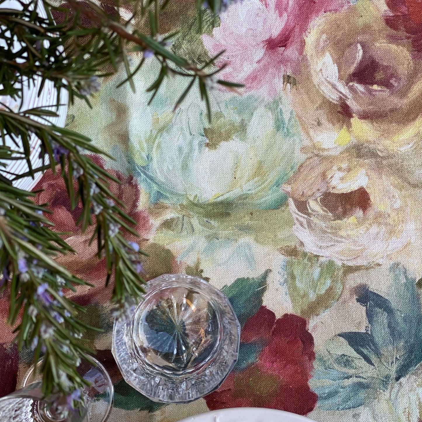 Tovaglia in Puro Cotone Fantasia Floreale - Camelia Tovaglia Lisola