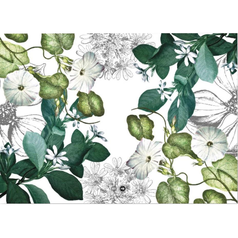 Tovaglia in puro lino Fantasia fiori e foglie - Knighthia Tovaglia Napking
