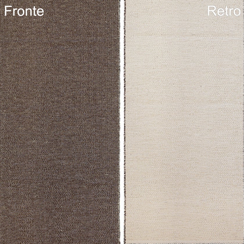 Tappeto in PVC Double Face - Duetto Tappeto Swedy 60x120 cm Marrone (Col.7)